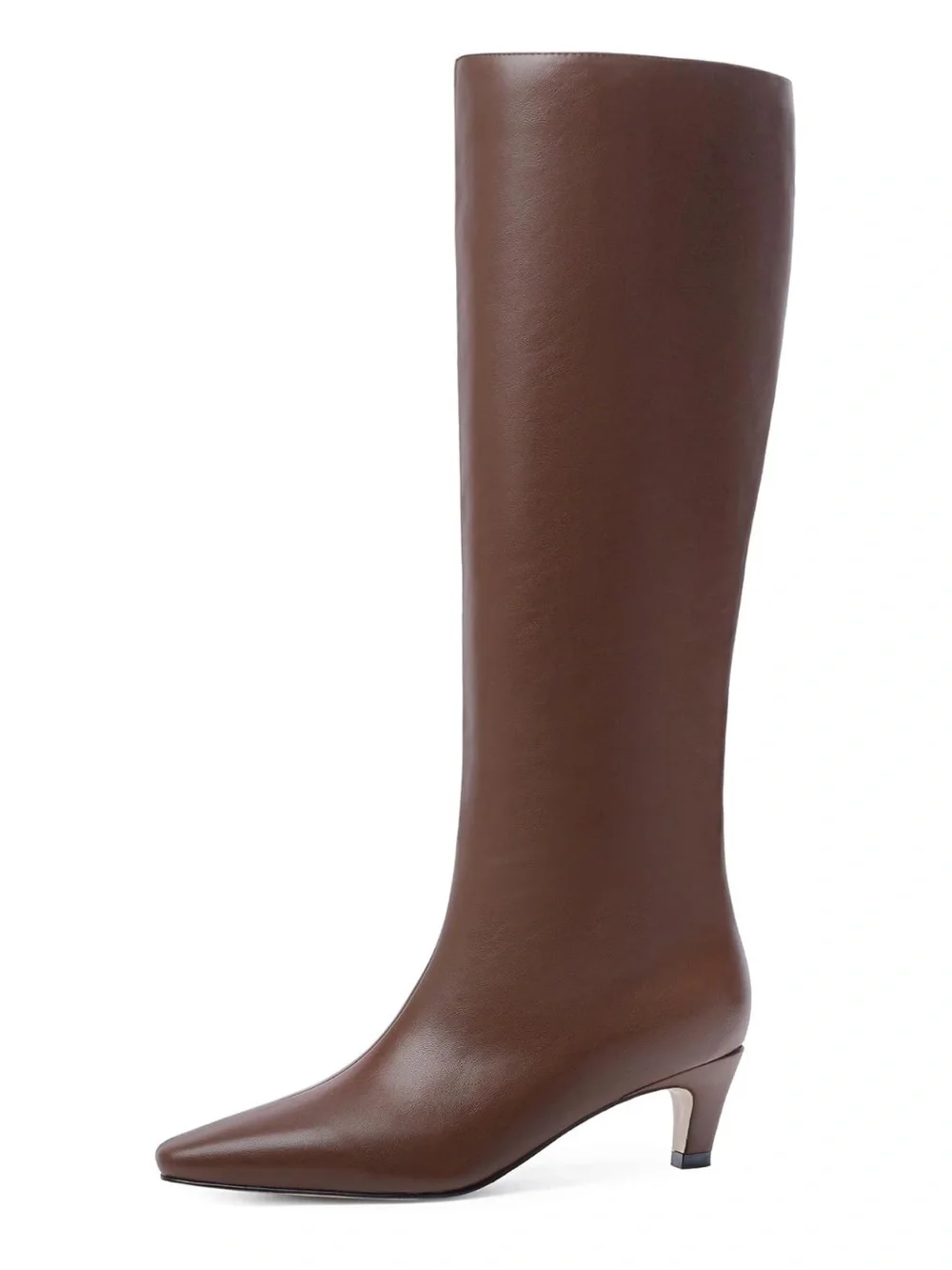 Brown Knee-High Leather Boots - Classic Women’s Dress Boots